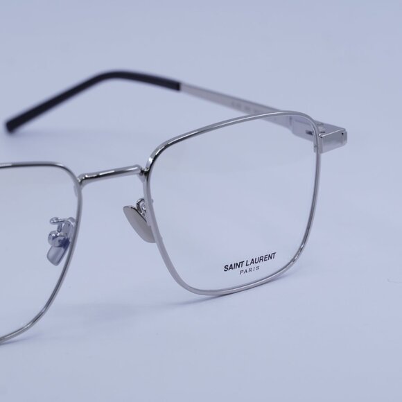 Saint Laurent SL528 005 Eyeglasses Silver 54mm Square Frame - Picture 2 of 11